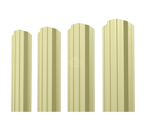 Евроштакетник П-образный фигурный 0.5 Полиэстер RAL 1014