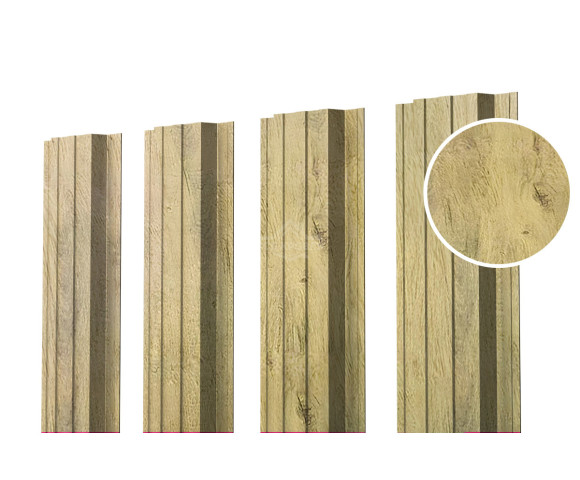 Евроштакетник П-образный прямой 0.5 Printech Винтаж светлый