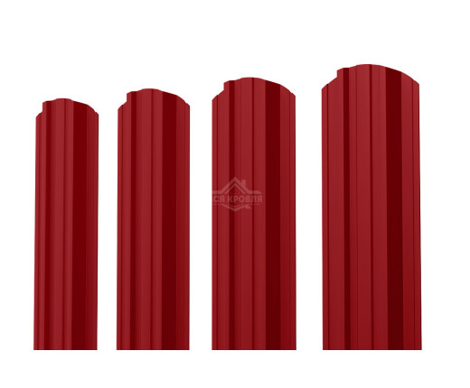 Евроштакетник П-Премиум фигурный 0.5 Полиэстер RAL 3003