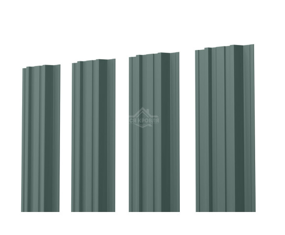 Евроштакетник П-Премиум прямой 0.5 Полиэстер RAL 7005