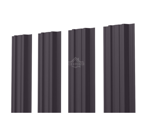 Евроштакетник П-Премиум прямой 0.5 Полиэстер RAL 8019