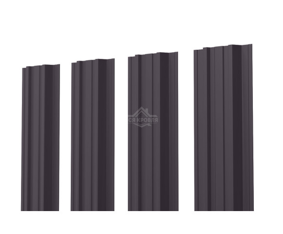 Евроштакетник П-Премиум прямой 0.5 Полиэстер RAL 8019