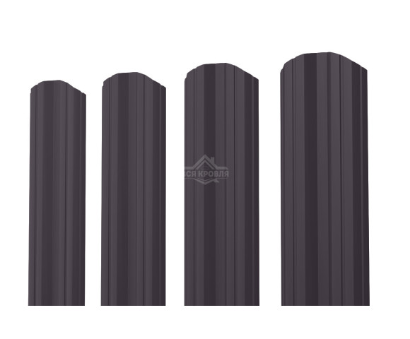 Евроштакетник М-образный фигурный 0.45 Полиэстер RAL 8019