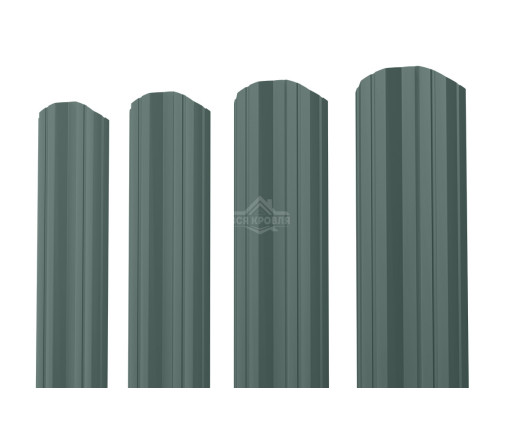 Евроштакетник М-образный фигурный 0.5 Полиэстер RAL 7005