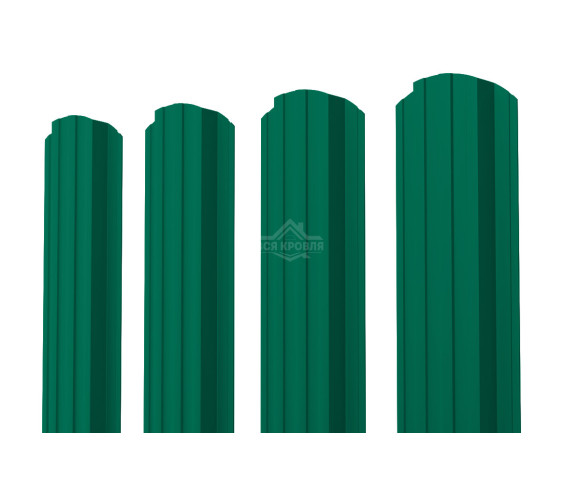 Евроштакетник П-образный фигурный 0.5 Полиэстер RAL 6029