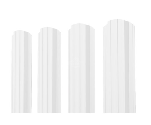 Евроштакетник П-образный фигурный 0.5 Полиэстер RAL 9003