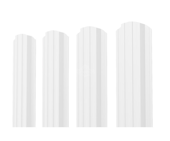 Евроштакетник П-образный фигурный 0.5 Полиэстер RAL 9003