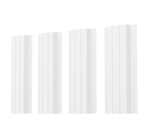 Евроштакетник П-образный прямой 0.45 Полиэстер RAL 9003