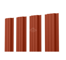 Евроштакетник П-образный прямой 0.5 Pural RAL 8004