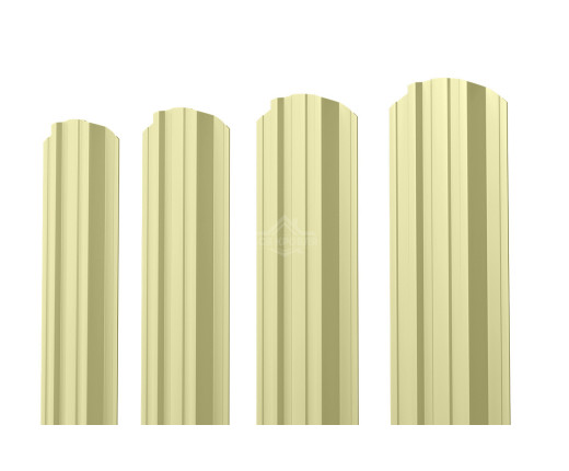 Евроштакетник П-Премиум фигурный 0.45 Полиэстер RAL 1014