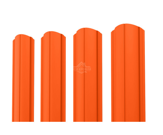 Евроштакетник ПД-образный фигурный 0.5 Полиэстер RAL 2004