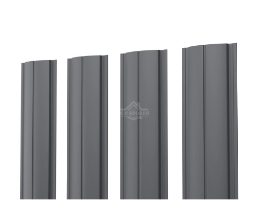 Евроштакетник ПД-образный прямой 0.45 Полиэстер RAL 7024