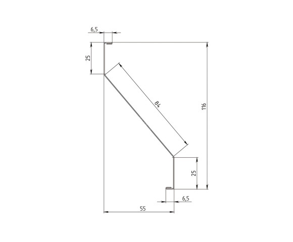 Ламель Classic 0.5 MAT RAL 9005