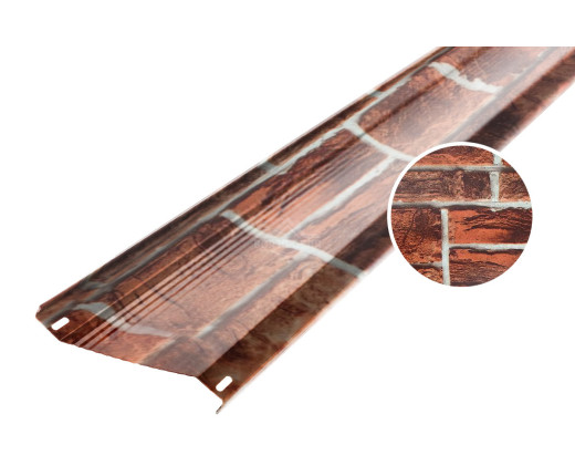 Ламель Classic с микрогофрой 0.5 Printech Кирпич