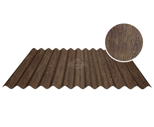 Гофролист С-18 0.5 Printech Античный дуб (гофра)