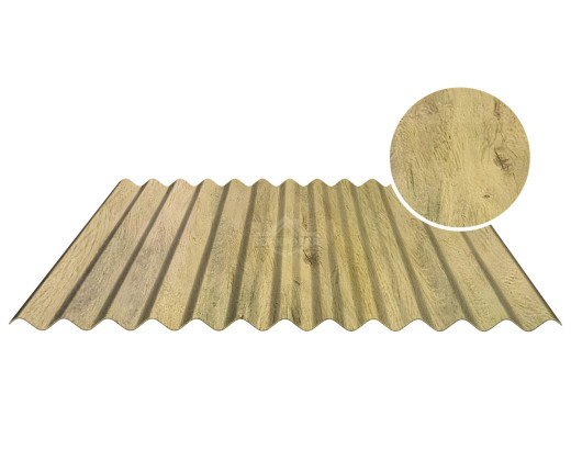 Гофролист С-18 0.5 Printech Винтаж светлый (гофра)