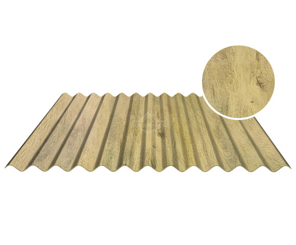 Гофролист С-18 0.5 Printech Винтаж светлый (гофра)