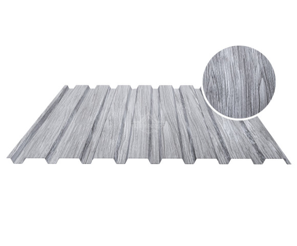 Профнастил стеновой С-20А 0.5 Printech Дымчатый дуб