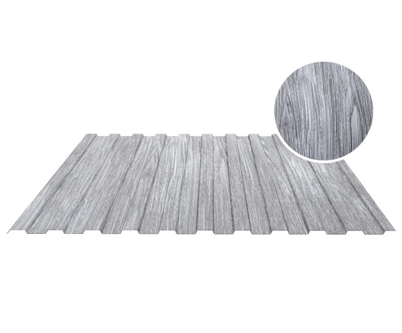 Профнастил стеновой С-8 0.5 Printech Дымчатый дуб