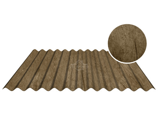 Гофролист С-18 0.5 Printech Винтаж темный (гофра)