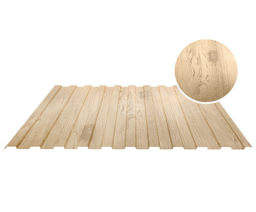 Профнастил стеновой С-8 0.5 Printech Орех