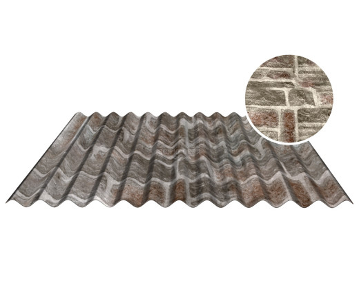 Гофролист С-18 0.5 Printech Камень песчаник (гофра)