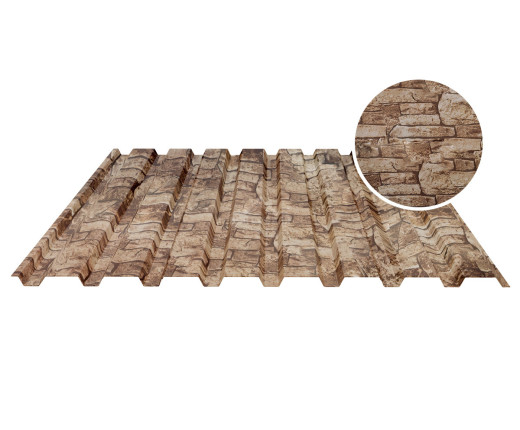 Профнастил стеновой С-20А 0.5 Printech Дикий камень