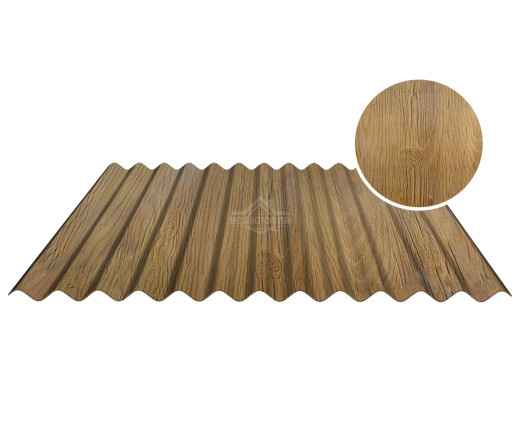 Гофролист С-18 0.5 Printech Каштан (гофра)