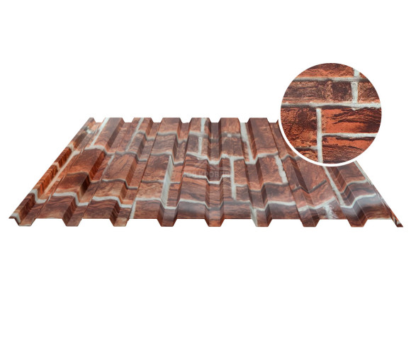 Профнастил стеновой С-20А 0.5 Printech Кирпич