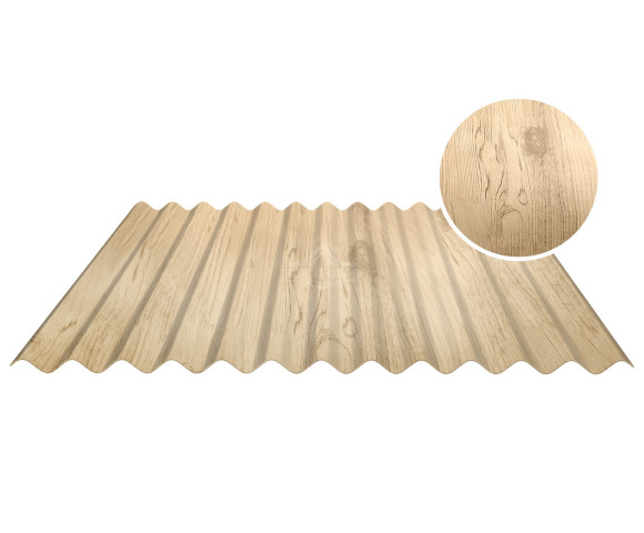 Гофролист С-18 0.5 Printech Орех (гофра)